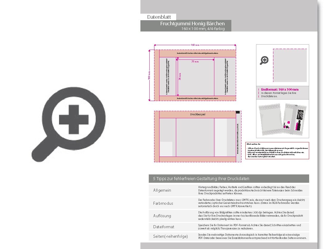Product Bild fruchtgummi-t__tchen_20g_honig_(form__b__rchen)__4_4_farbig_beidseitig_bedruckt